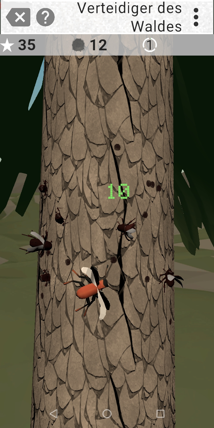 Borkenkäfer Spiel mit der App uRnature