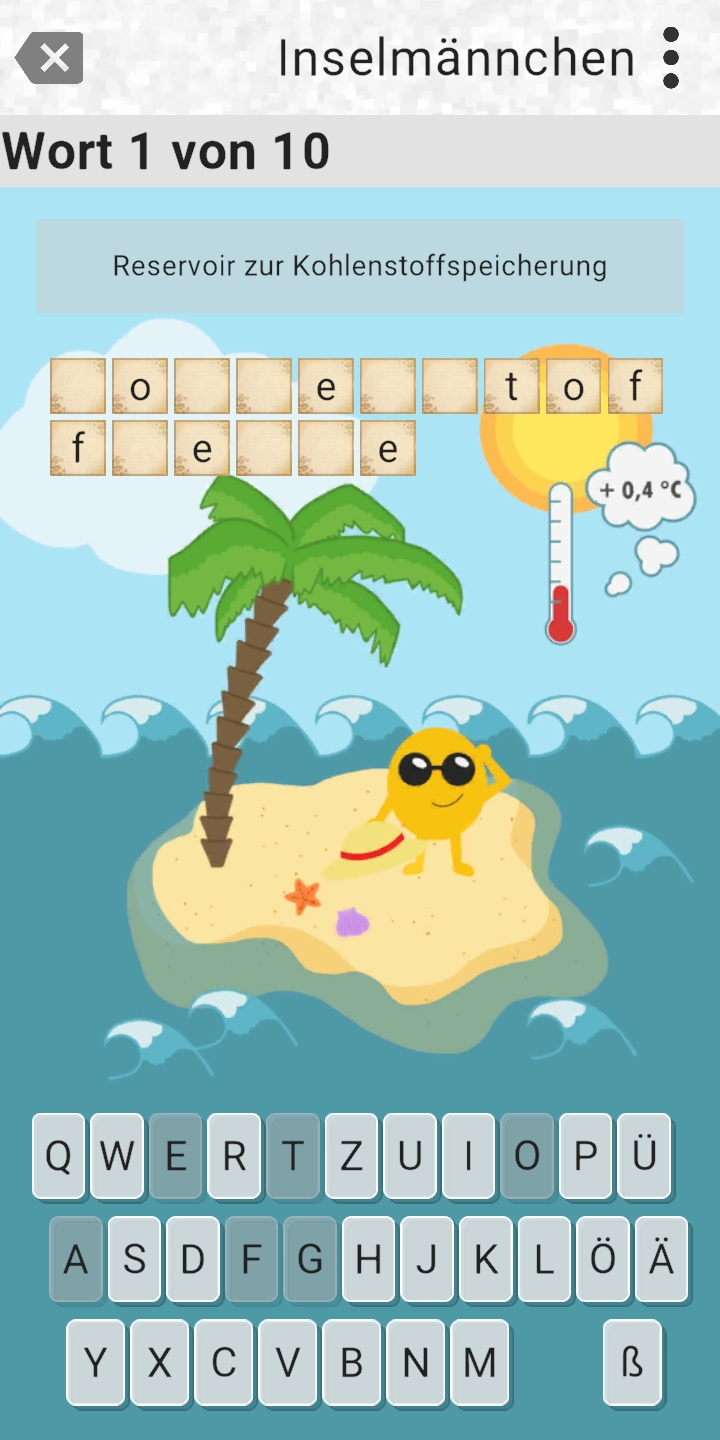 Spiel Meeresspiegelanstieg mit der App uRnature