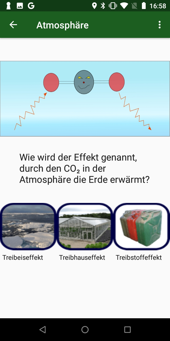 Spiel Kohlendioxid mit der App uRnature