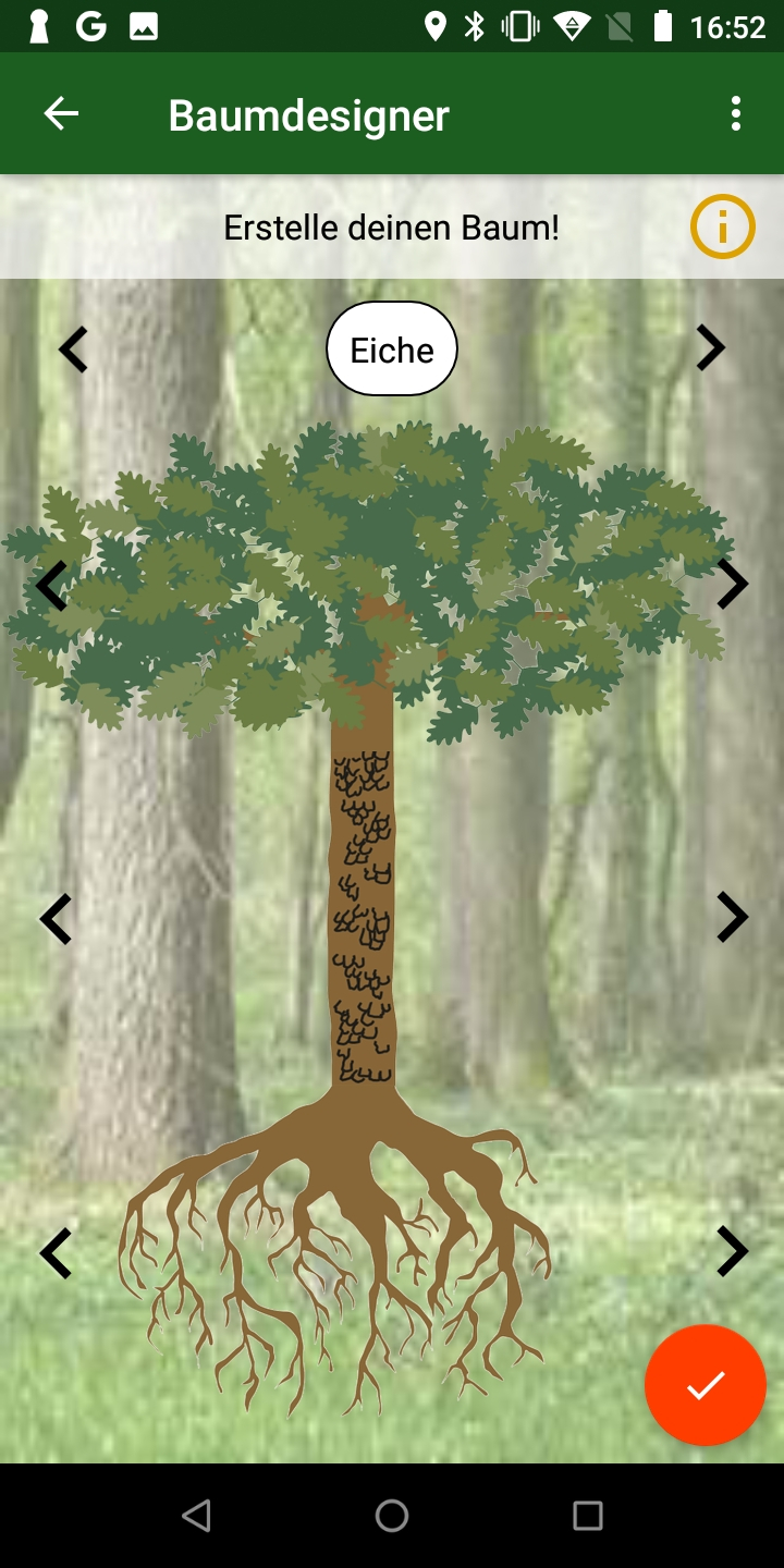 Spiel Baumdesinger mit der App uRnature